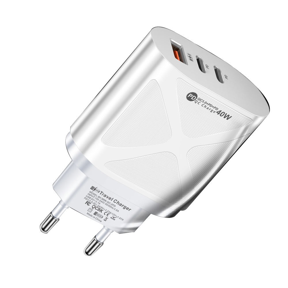 2.4A USB+2PD Type-C mobile phone charger charging head