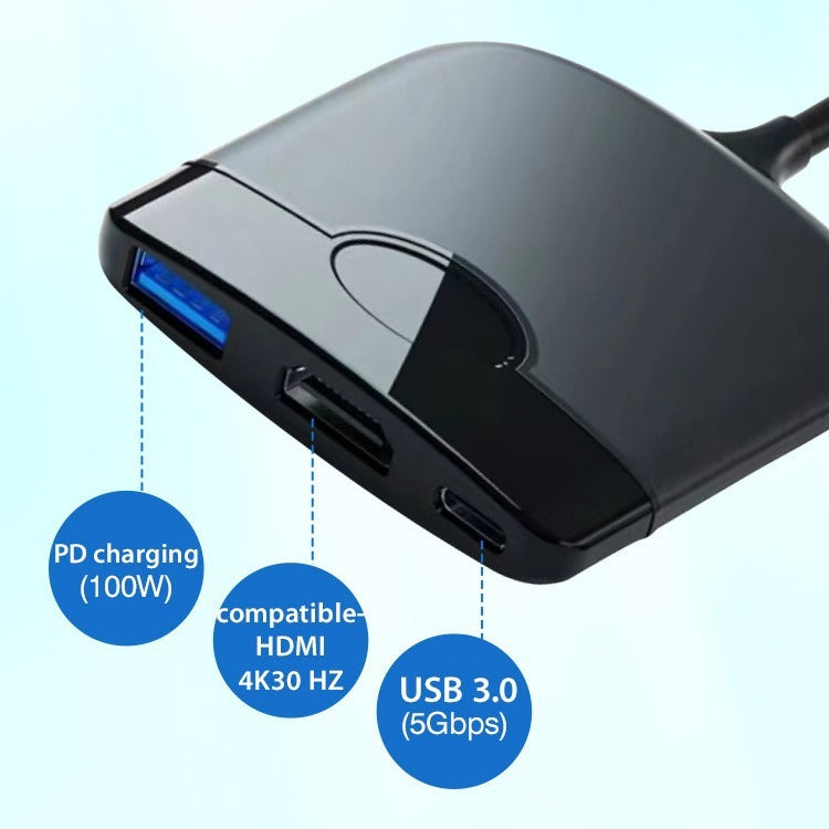 Suitable for Nintendo Type-C three in one docking station Switch portable base high-definition video cable converter