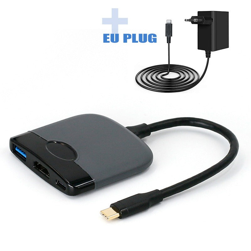 Suitable for Nintendo Type-C three in one docking station Switch portable base high-definition video cable converter